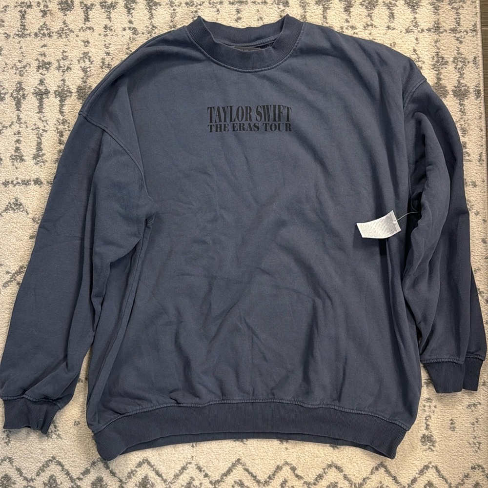 Taylor Swift Eras Concert Tour Blue Crewneck Sweatshirt XL NWT